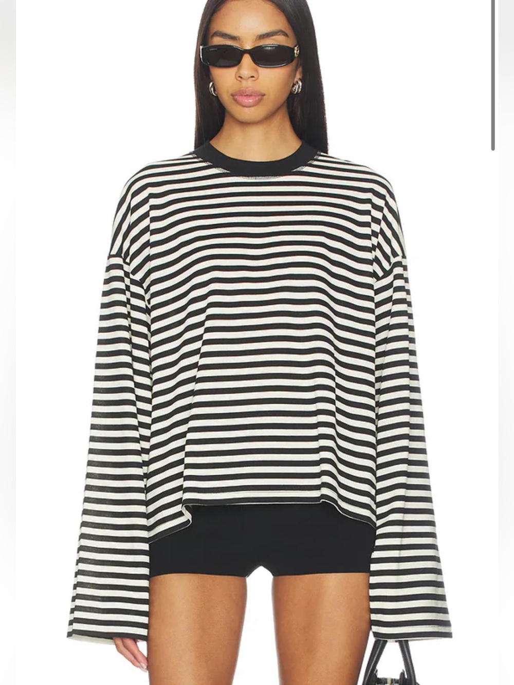 Bloom Long Sleeve in Onyx Stripe